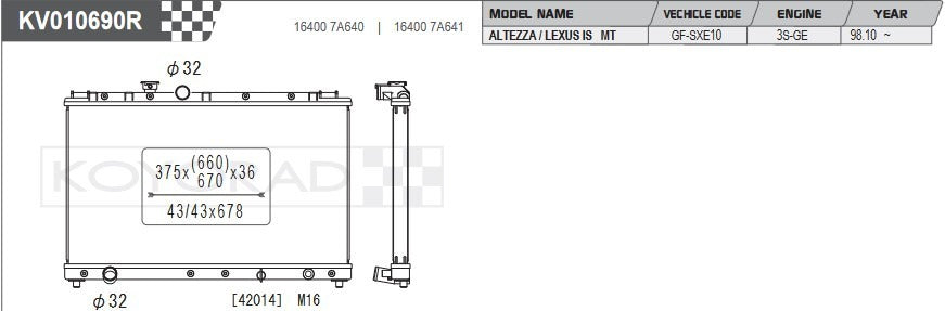 Toyota Altezza, RS200, SXE10, 3S-GE, 2.0L, 36mm, 98/05