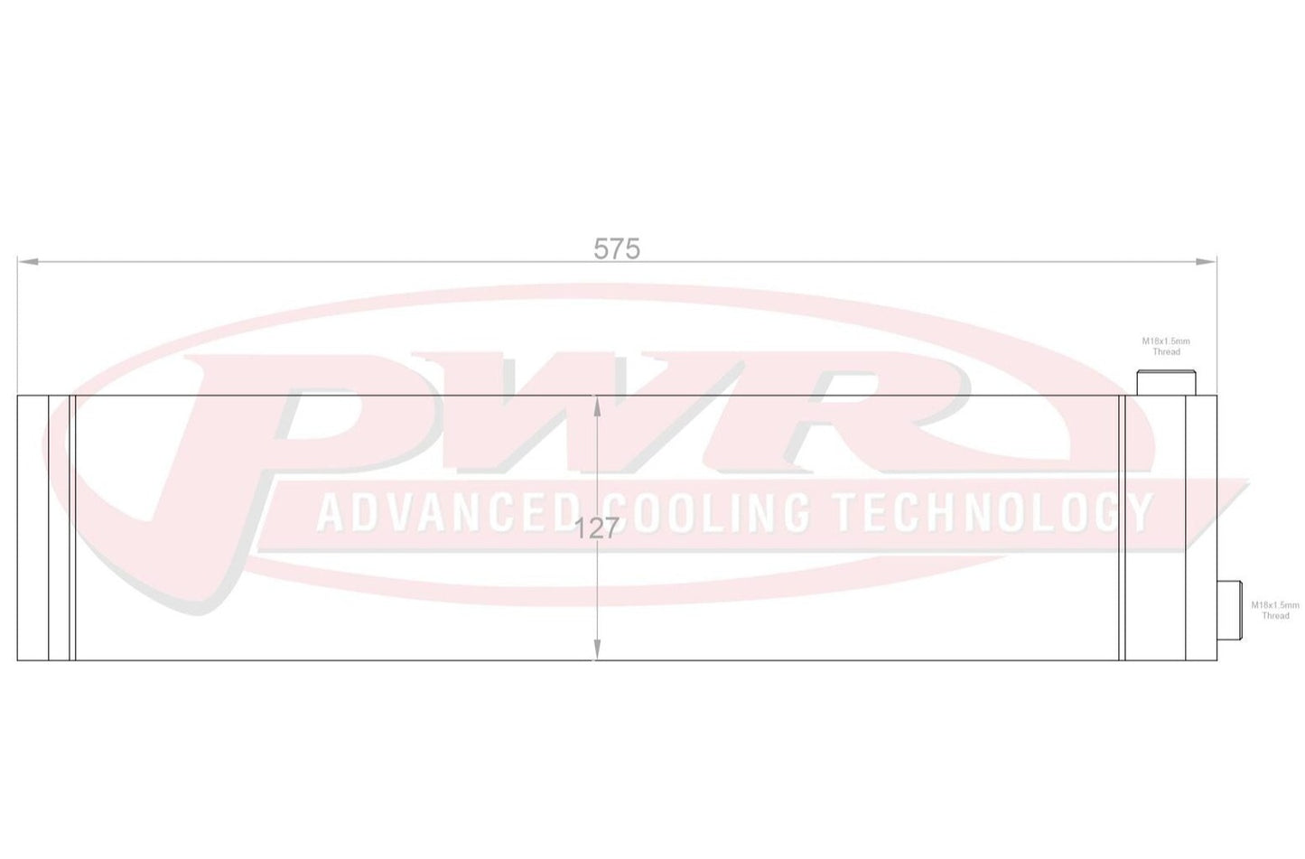 PWR Extruded Tube Engine Oil Cooler (Mazda RX7 FC Series 4-5 85-92)