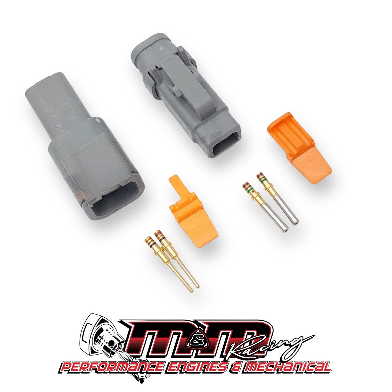 Deutsch DTM 2-Way Connector Kit w. Wedges & Gold Plated Terminals