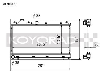 Subaru Forester, Impreza, Outback, XV, 00-17, 36mm